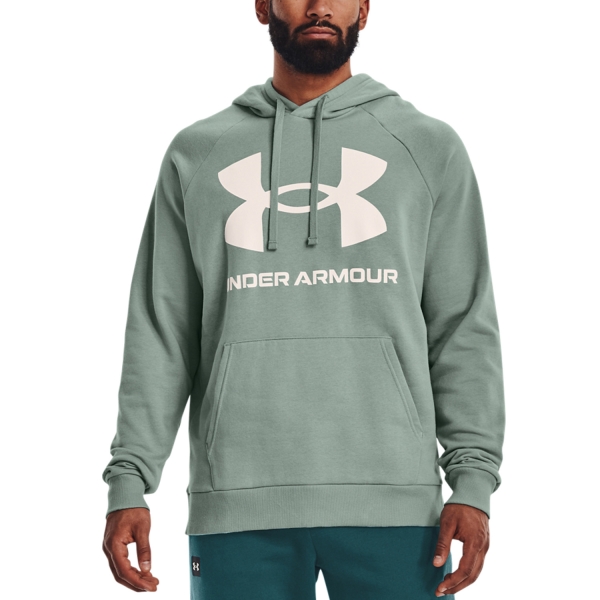 Under Armour Rival Big Logo Men's Tennis Hoodie - Opal Green