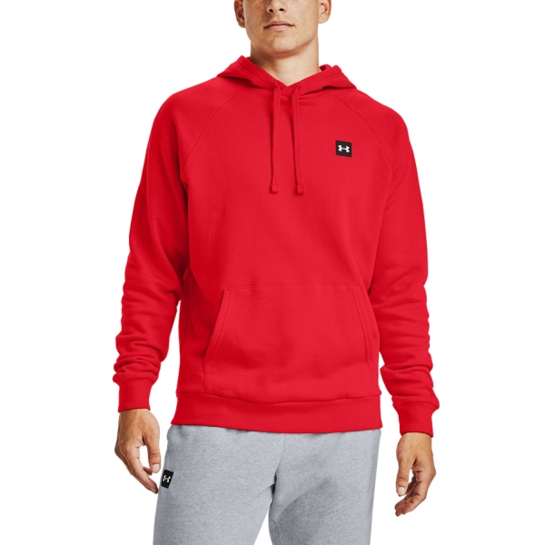 Men's Tennis Shirts and Hoodies Under Armour Rival Fleece Hoodie  Red/Onyx White 13570920600