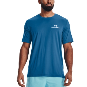 Men's Tennis Shirts Under Armour Rush Energy TShirt  Cruise Blue/Black 13661380899