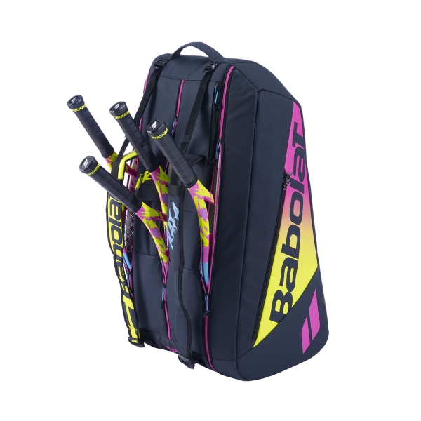 Babolat Pure Aero Rafa x 12 Bag - Yellow/Pink/Blue