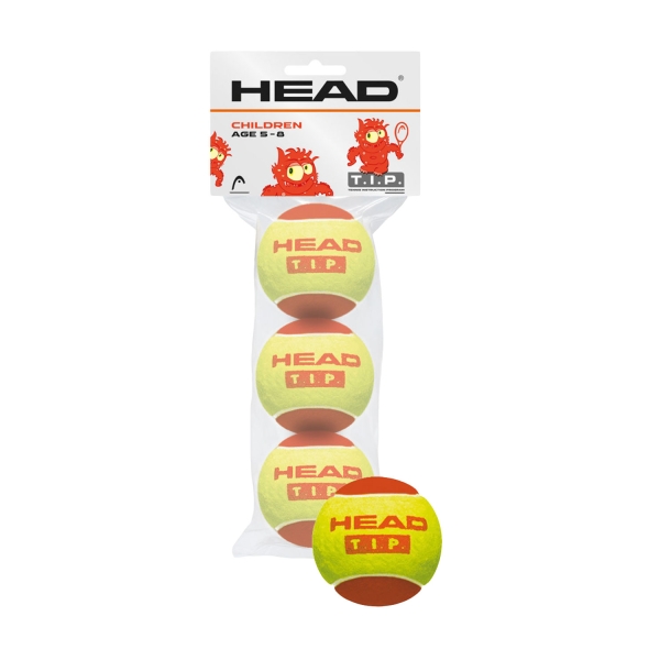 Head Tennis Balls Head T.I.P. Red Red  3 Ball Polybag 578113