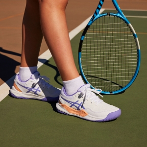 Asics Gel Resolution 9 GS Clay Bambini - White/Amethyst