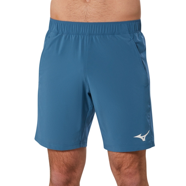 Men's Tennis Shorts Mizuno Flex 8in Shorts  Blue Ashes 62GB260117