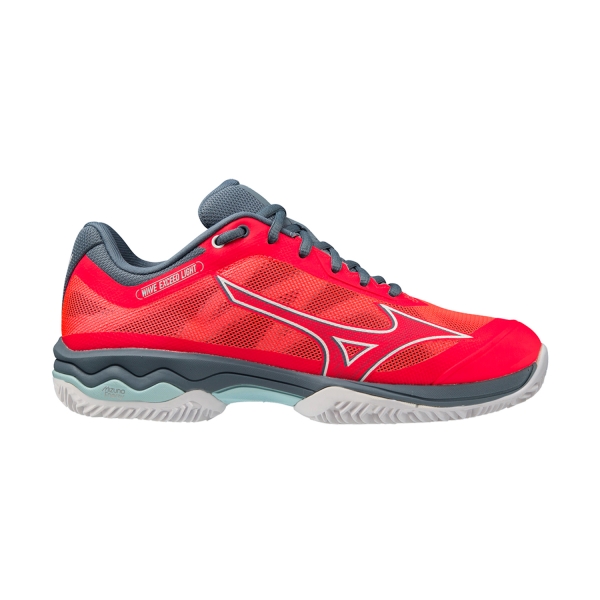 Women`s Tennis Shoes Mizuno Wave Exceed Light Clay  Fiery Coral 2/White/China Blue 61GC222158