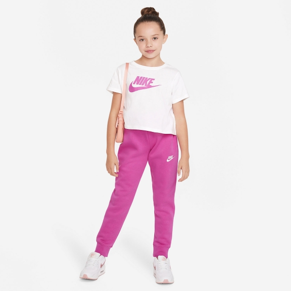 Nike Club Pantaloni Bambina - Active Fuchsia/White