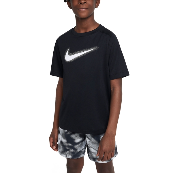 Tennis Polo and Shirts Boy Nike DriFIT Icon TShirt Boy  Black/White DX5386010