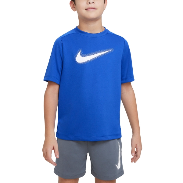 Tennis Polo and Shirts Boy Nike DriFIT Icon TShirt Boy  Game Royal/White DX5386480