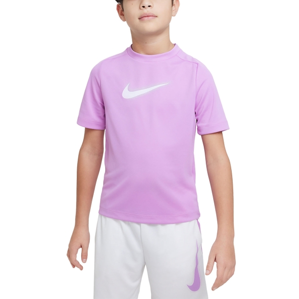Tennis Polo and Shirts Boy Nike DriFIT Icon TShirt Boy  Rush Fuchsia/White DX5386534
