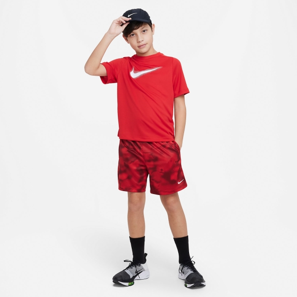 Nike Dri-FIT Icon Camiseta Niño - University Red/White