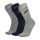 Nike Everyday Essential Logo x 3 Socks - Grey/Blue