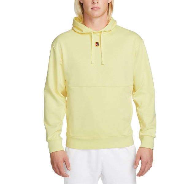 Men's Tennis Shirts and Hoodies Nike Heritage Court Hoodie  Lemon Chiffon DA5711706