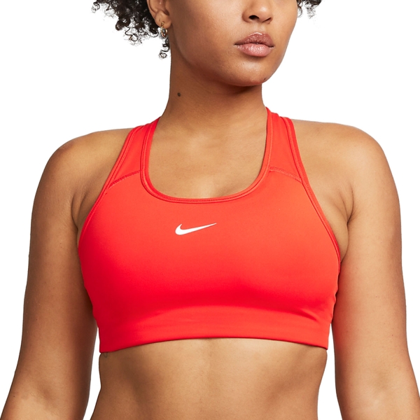 Nike Swoosh Sports Bra Picante Red White