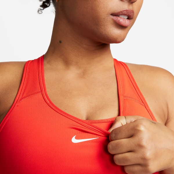 Nike Swoosh Sports Bra - Picante Red/White