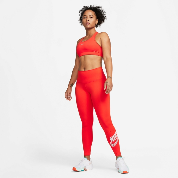 Nike Swoosh Sujetador Deportivo - Picante Red/White