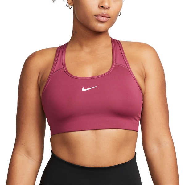 Buy Nike White Swoosh Medium Support Sports Bra from Next Lithuania