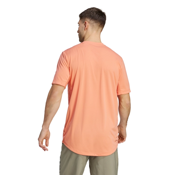 adidas Club 3 Stripes T-Shirt - Semi Coral Fusion