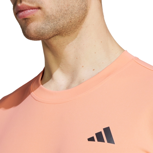 adidas Club 3 Stripes T-Shirt - Semi Coral Fusion