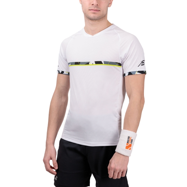 Men's Tennis Shirts Babolat Aero Crew TShirt  White 2MS23011Y1000