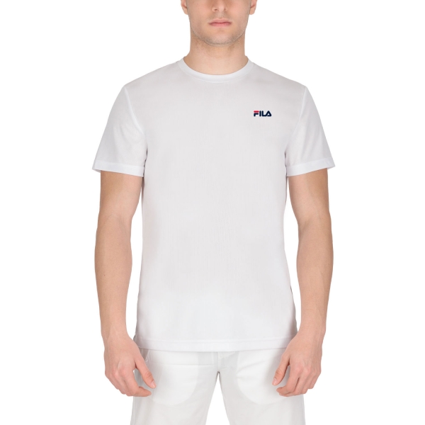 Men's Tennis Shirts Fila Logo TShirt  White FLM142020E001