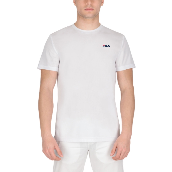 Maglietta Tennis Uomo Fila Logo Maglietta  White FLM142020E001