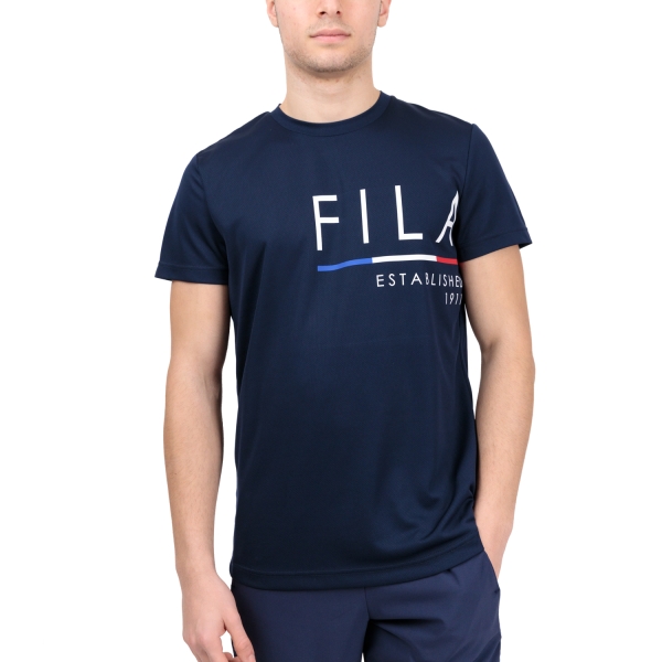 Maglietta Tennis Uomo Fila Fila Maxim Camiseta  Navy  Navy FLU2310201500