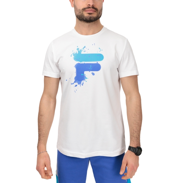 Maglietta Tennis Uomo Fila Fila Nevio Camiseta  White  White FLU231015001