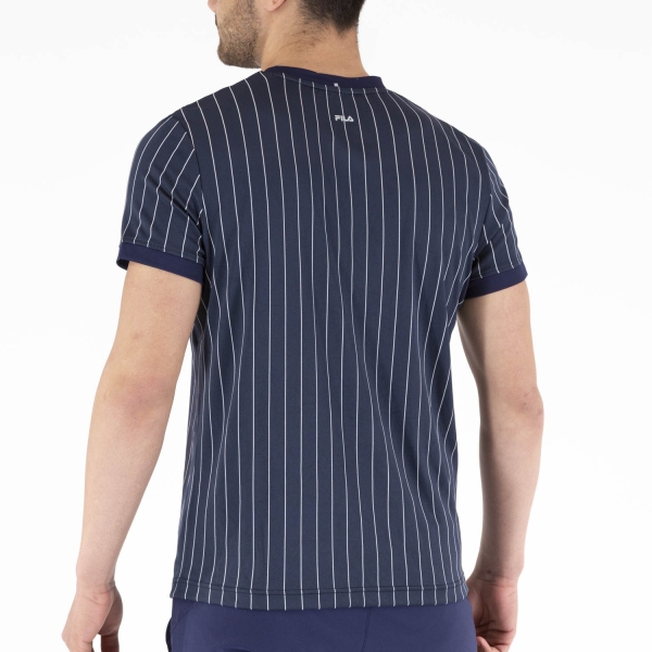 Fila Stripes Camiseta - Navy/White