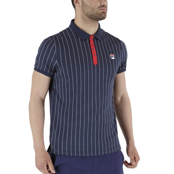 Polo Tennis Uomo Fila Stripes Polo  Navy/White FRM1310111501