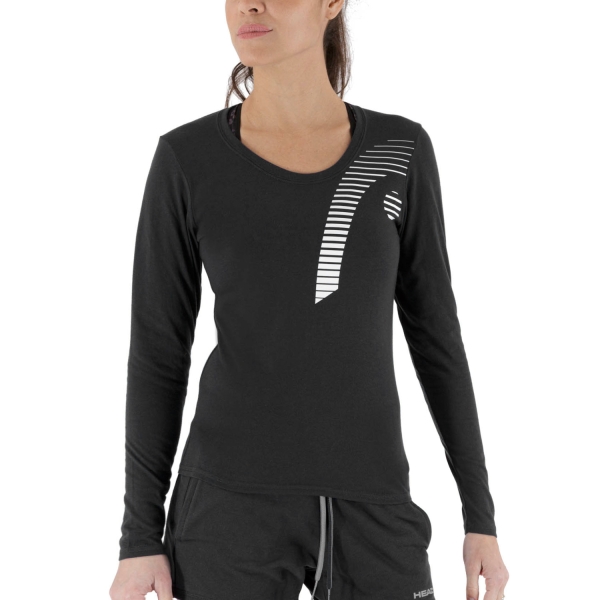 Maglie e Felpe Tennis Donna Head Club 22 Linda Maglia  Black 814471BK