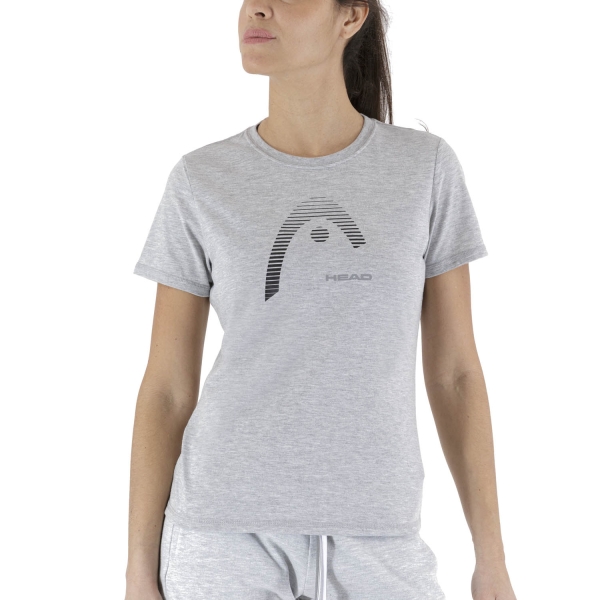 Magliette e Polo Tennis Donna Head Club Lara Maglietta  Grey Melange 814463GM