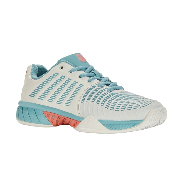 K-Swiss Express Light 3 Clay - Blanc De Blanc/Nile Blue/Desert Flower