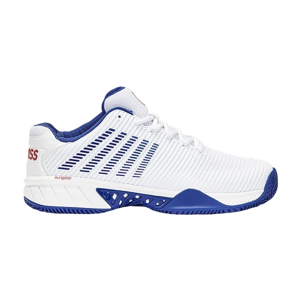 Men`s Tennis Shoes KSwiss Hypercourt Express 2 Clay  White/Classic Blue/Mars Red 06614197M