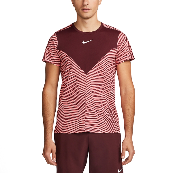 Men's Tennis Shirts Nike Court DriFIT Slam TShirt  Night Maroon/White DV0701681
