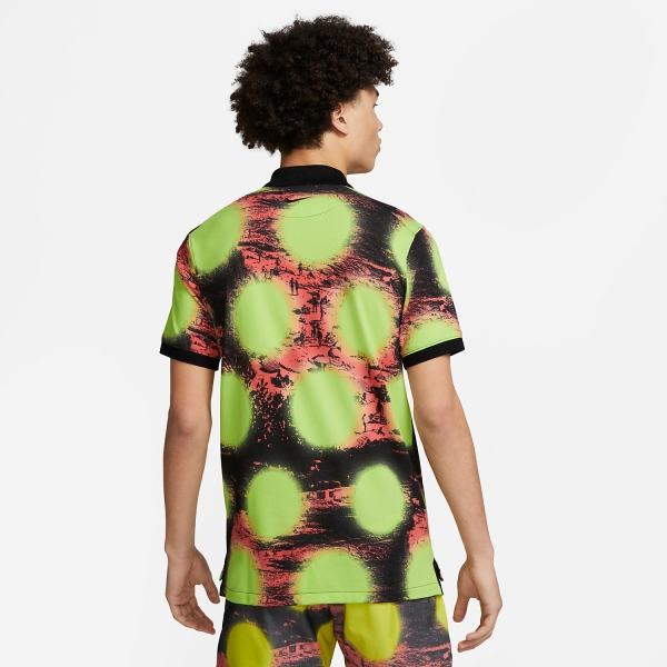 Nike Dri-FIT Printed Slim Polo - Volt/Black