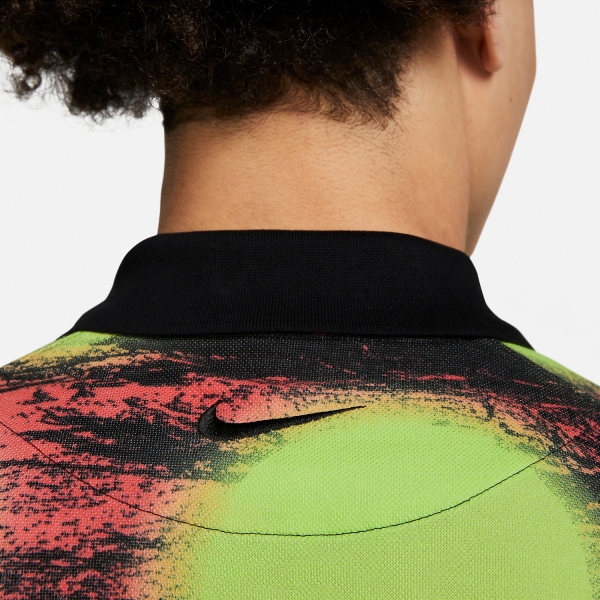 Nike Dri-FIT Printed Slim Polo - Volt/Black