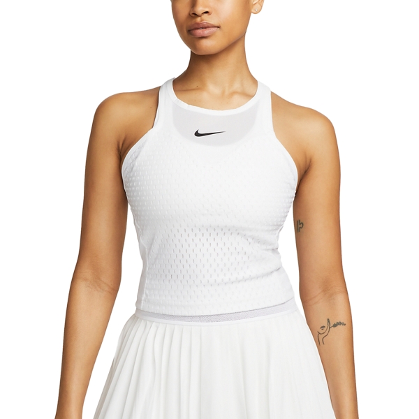 Canotte Tennis Donna Nike Nike DriFIT Slam Top  White/Black  White/Black DV3046100