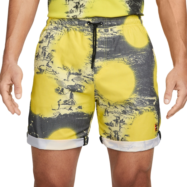 película Afectar Posdata Nike Heritage 6in Shorts de Tenis Hombre - Opti Yellow