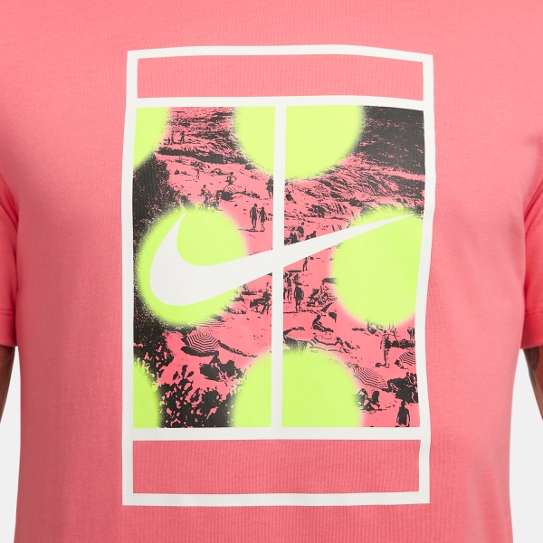 Nike Heritage Logo Men s Tennis T Shirt Sea Coral