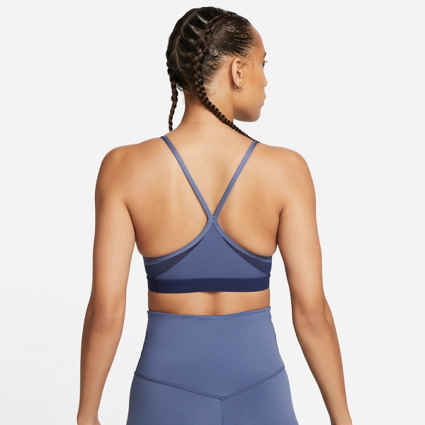 Nike Performance NIKE SWOOSH WOMEN'S MEDIUM-SUPPORT PADDED HIGH-NECK SPORTS  BRA - Medium support sports bra - blue tint/diffused blue/blue 