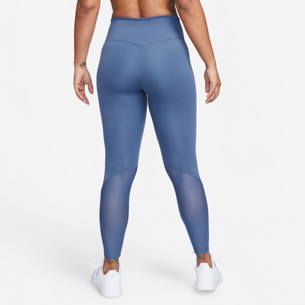 Nike One Mid Rise 7/8 Tights - Diffused Blue/White