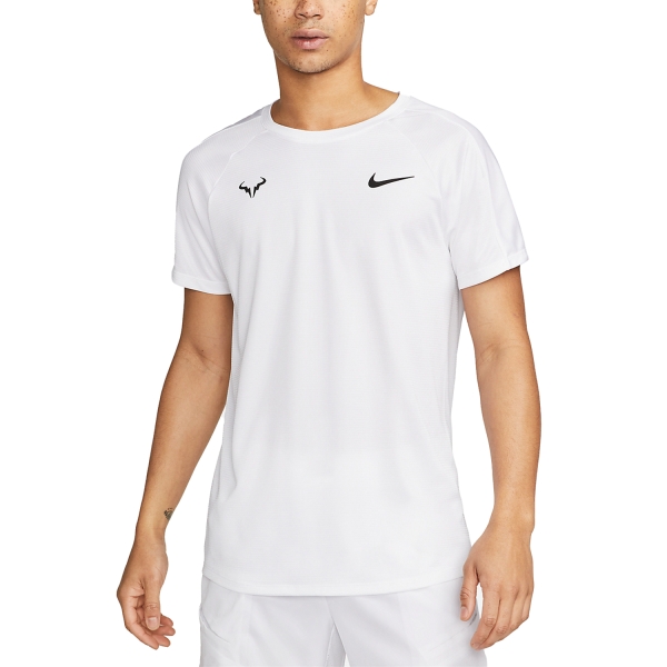Camisetas de Tenis Hombre Nike Rafa Challenger Camiseta  White/Black DV2887100