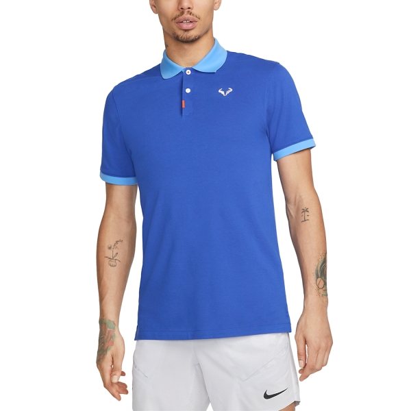 Men's Tennis Polo Nike Rafa Logo Polo  Game Royal/University Blue/White DD8532480