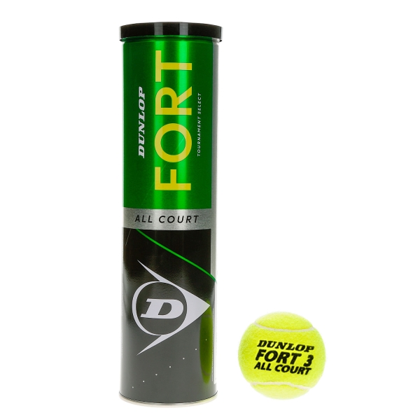 Dunlop Fort All Court - Pack of 2 x 4 Ball Can