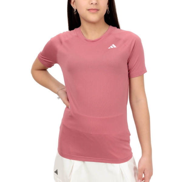 Top e Maglie Girl adidas adidas Club Camiseta Nina  Pink Strata  Pink Strata HS0552