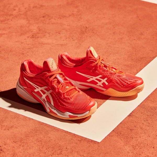 Asics Court FF 3 Novak Clay - Fiery Red/White