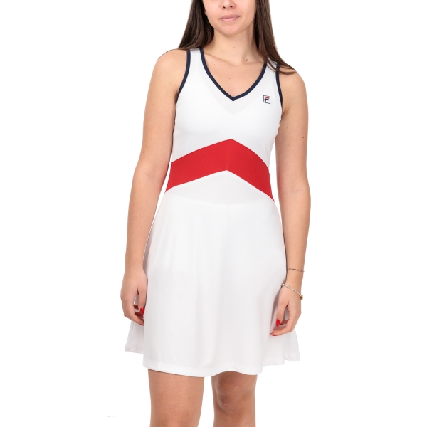 Vestido de Tenis Fila Gloria Vestido  White/Red FBL231132E0152
