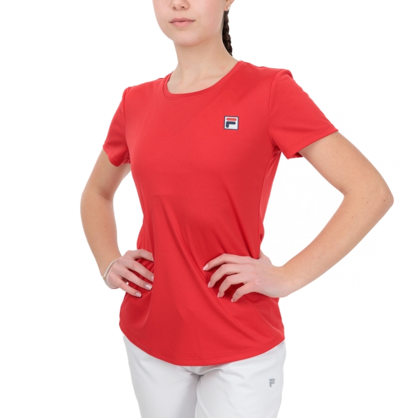 Women`s Tennis T-Shirts and Polos Fila Leonie TShirt  Red FBL222130E500