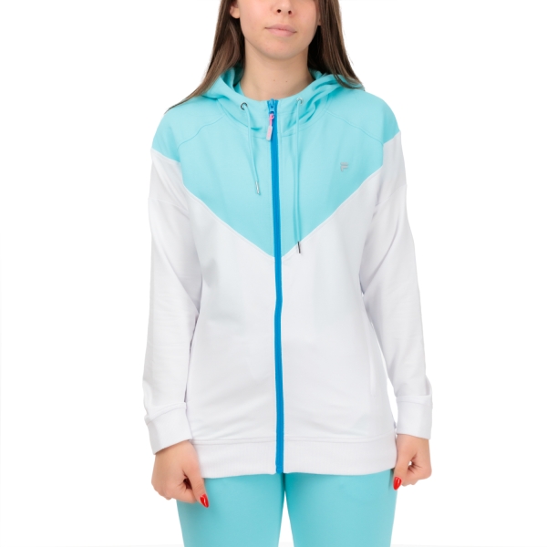 Women's Tennis Shirts and Hoodies Fila Xenia Hoodie  White/Blue Radiance XFL2311100402