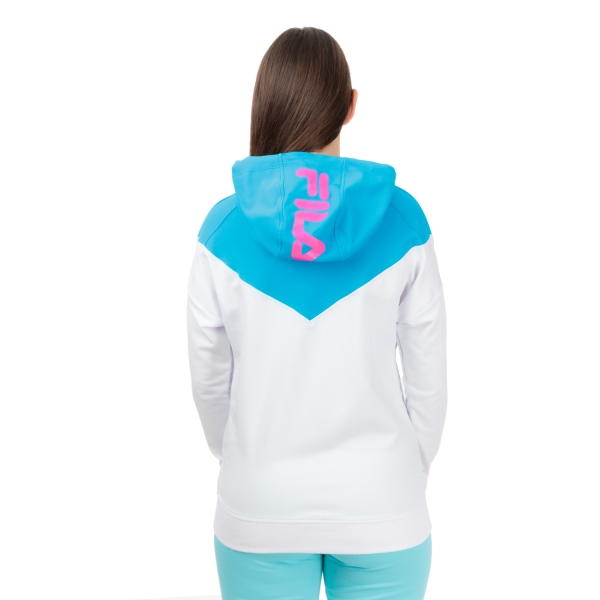 Fila Xenia Hoodie - White/Hawaiin Ocean