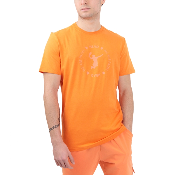 Men's Tennis Shirts Head Graphic Logo TShirt  Orange 811383OR